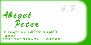 abigel peter business card